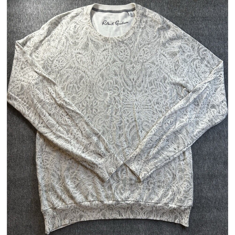 Robert Graham Men's Taurus Linen & Cotton Sweater Size XL Knowledge Wisdom Truth